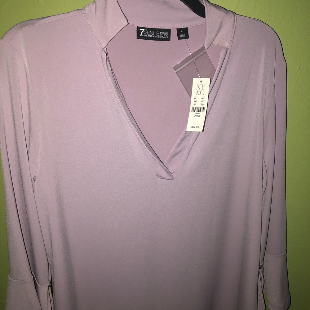 Lavender Blouse with bell cuffs